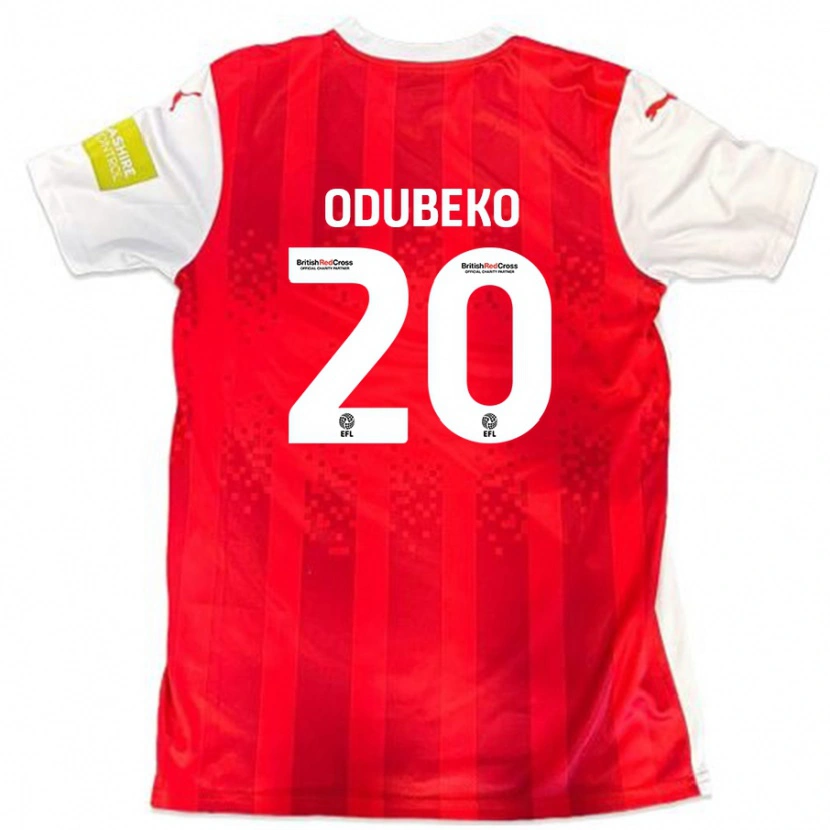 Danxen Mænd Mipo Odubeko #20 Rød Hvid Hjemmebane Spillertrøjer 2024/25 Trøje T-Shirt