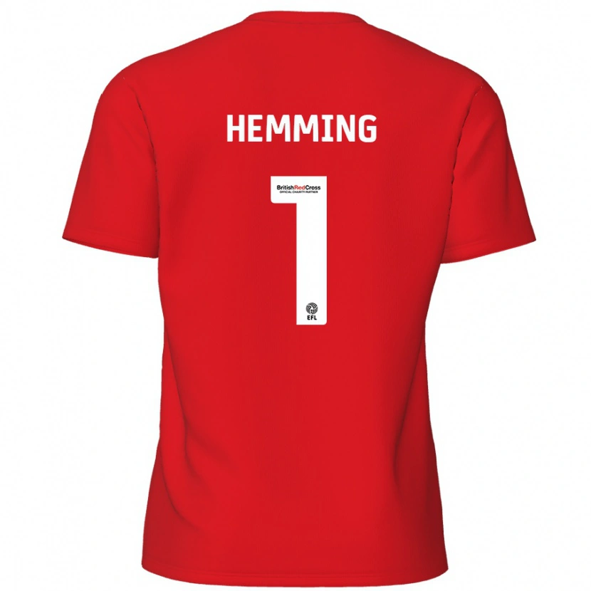 Danxen Mænd Zach Hemming #1 Rød Hjemmebane Spillertrøjer 2024/25 Trøje T-Shirt