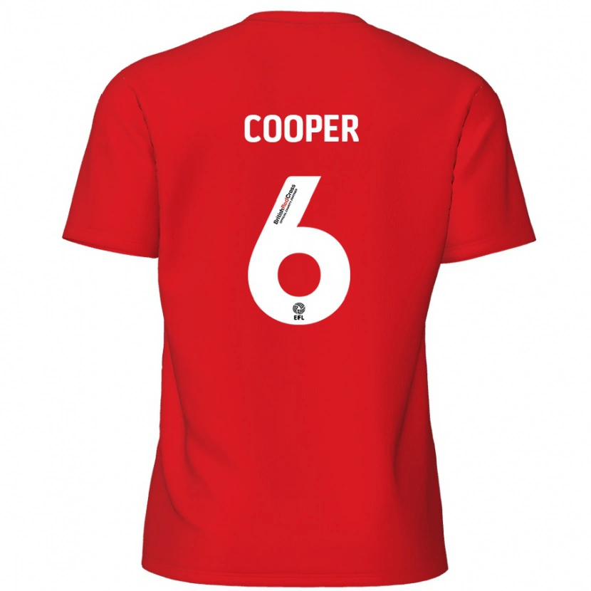 Danxen Mænd Brandon Cooper #6 Rød Hjemmebane Spillertrøjer 2024/25 Trøje T-Shirt