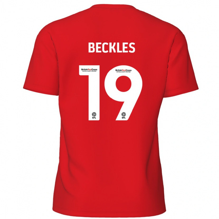 Danxen Mænd Omar Beckles #19 Rød Hjemmebane Spillertrøjer 2024/25 Trøje T-Shirt