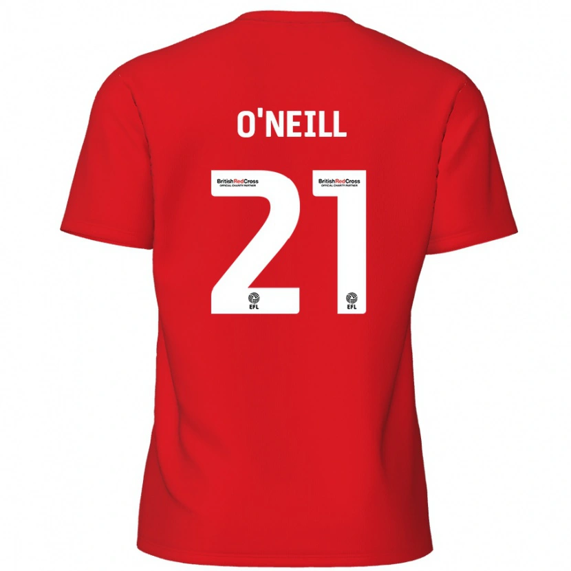 Danxen Mænd Ollie O'neill #21 Rød Hjemmebane Spillertrøjer 2024/25 Trøje T-Shirt