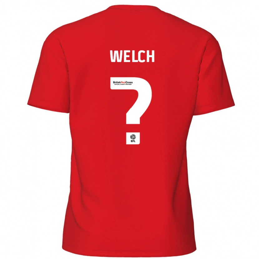 Danxen Mænd Makai Welch #0 Rød Hjemmebane Spillertrøjer 2024/25 Trøje T-Shirt