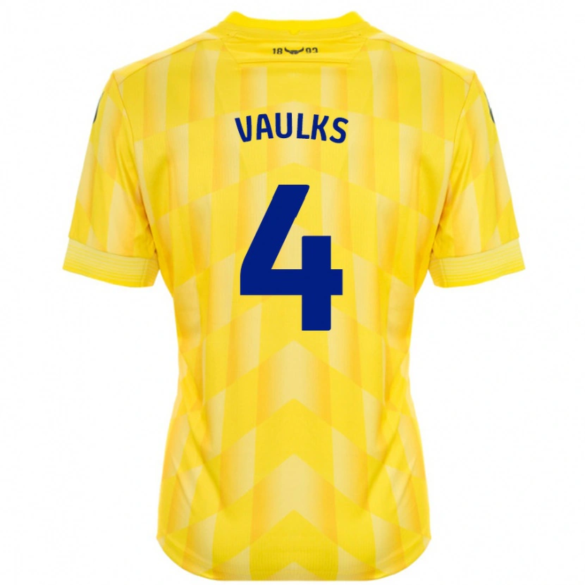 Danxen Mænd Will Vaulks #4 Gul Hjemmebane Spillertrøjer 2024/25 Trøje T-Shirt