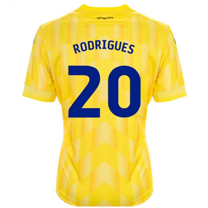 Danxen Mænd Rúben Rodrigues #20 Gul Hjemmebane Spillertrøjer 2024/25 Trøje T-Shirt