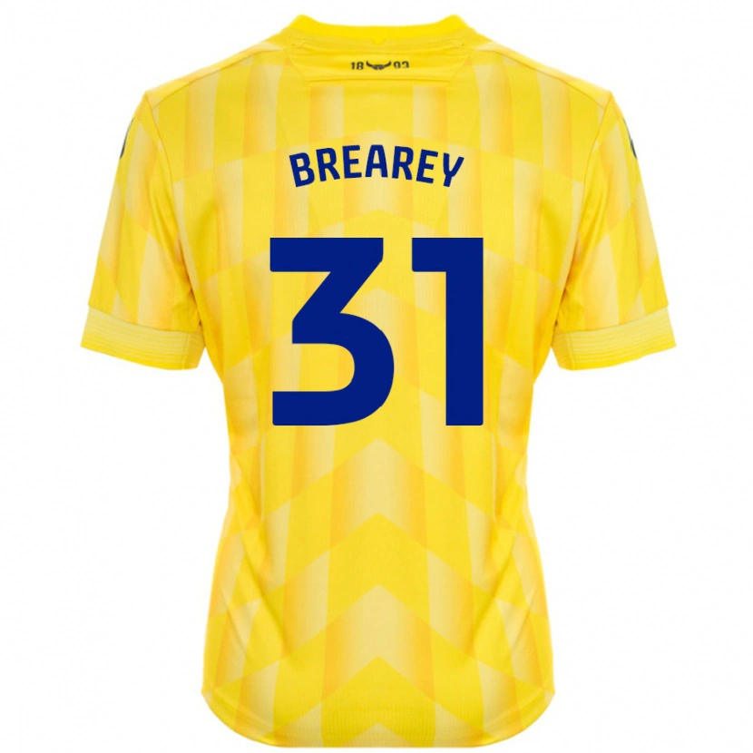 Danxen Mænd Eddie Brearey #31 Gul Hjemmebane Spillertrøjer 2024/25 Trøje T-Shirt