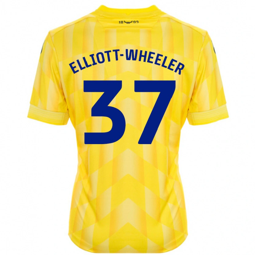Danxen Mænd Aidan Elliott-Wheeler #37 Gul Hjemmebane Spillertrøjer 2024/25 Trøje T-Shirt