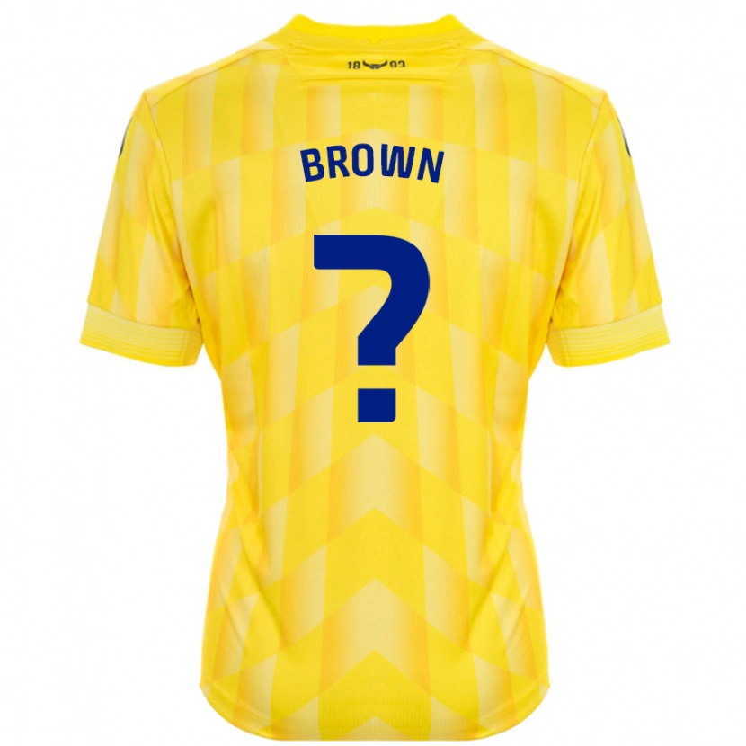 Danxen Mænd Georgia Brown #0 Gul Hjemmebane Spillertrøjer 2024/25 Trøje T-Shirt