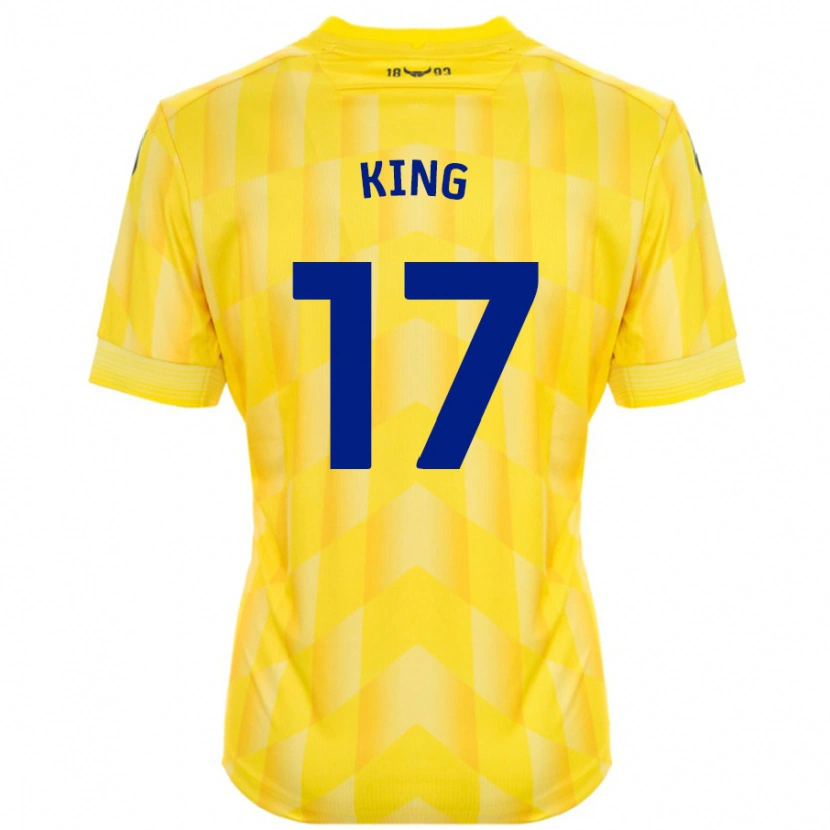 Danxen Mænd Sarah King #17 Gul Hjemmebane Spillertrøjer 2024/25 Trøje T-Shirt