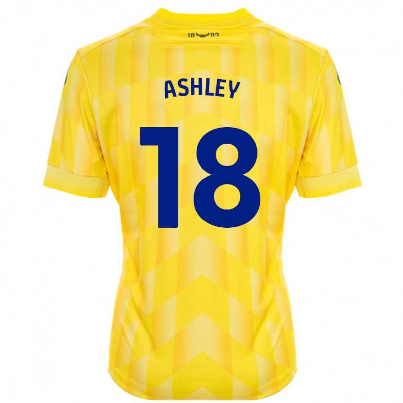 Danxen Mænd Alex Ashley #18 Gul Hjemmebane Spillertrøjer 2024/25 Trøje T-Shirt