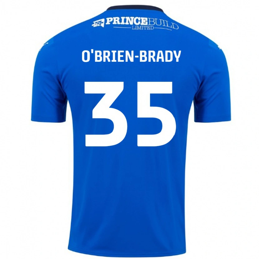 Danxen Mænd Donay O'brien-Brady #35 Blå Hvid Hjemmebane Spillertrøjer 2024/25 Trøje T-Shirt