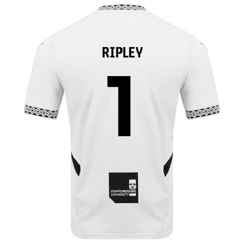 Danxen Mænd Connor Ripley #1 Hvid Hjemmebane Spillertrøjer 2024/25 Trøje T-Shirt