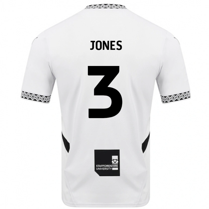 Danxen Mænd Dan Jones #3 Hvid Hjemmebane Spillertrøjer 2024/25 Trøje T-Shirt