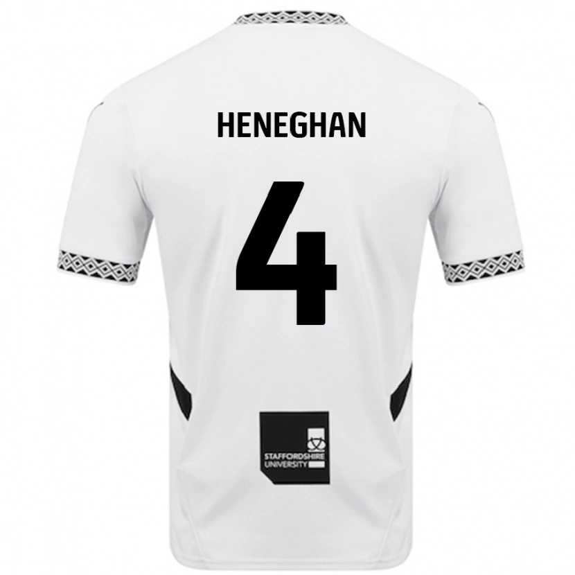 Danxen Mænd Ben Heneghan #4 Hvid Hjemmebane Spillertrøjer 2024/25 Trøje T-Shirt
