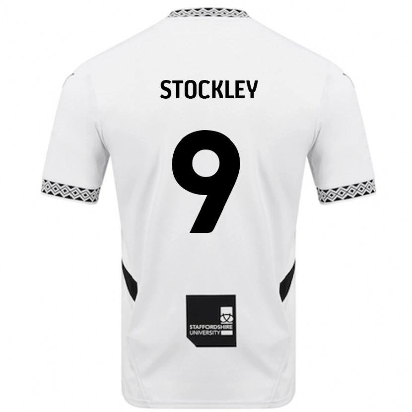 Danxen Mænd Jayden Stockley #9 Hvid Hjemmebane Spillertrøjer 2024/25 Trøje T-Shirt