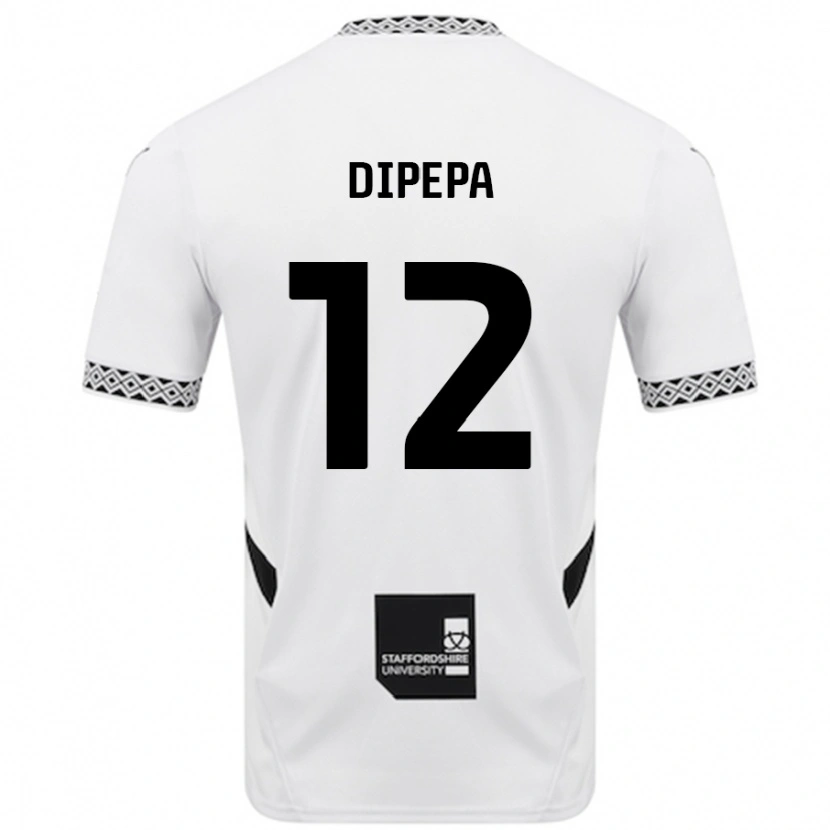 Danxen Mænd Baylee Dipepa #12 Hvid Hjemmebane Spillertrøjer 2024/25 Trøje T-Shirt