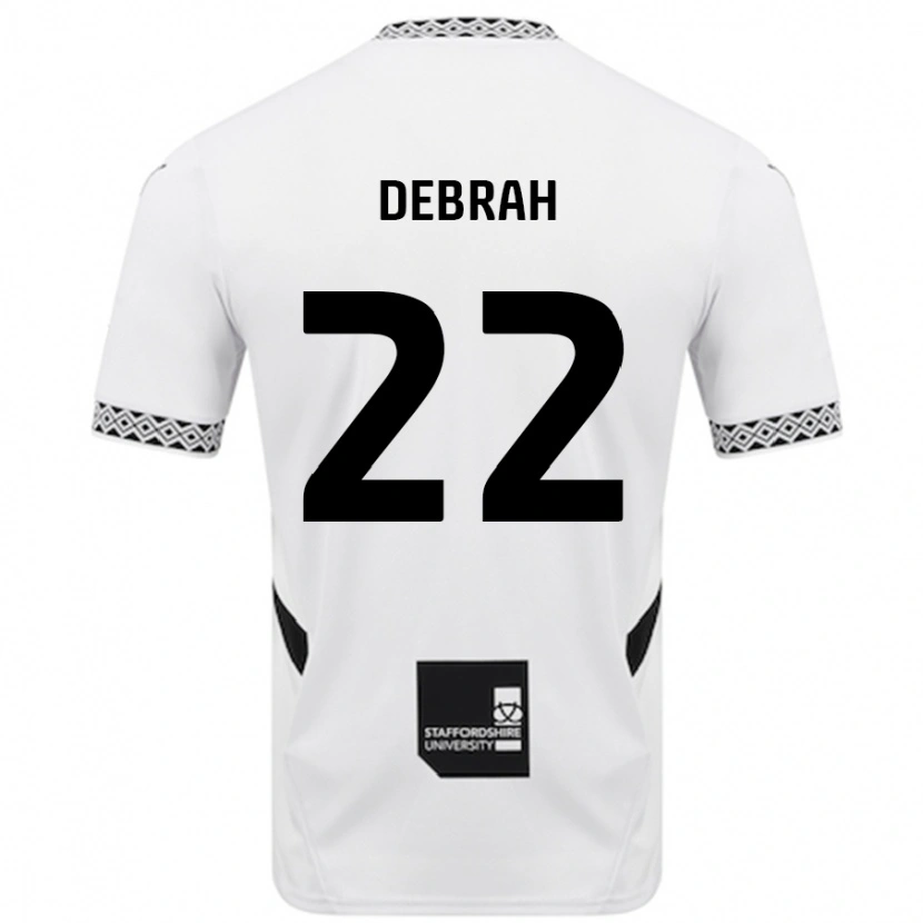 Danxen Mænd Jesse Debrah #22 Hvid Hjemmebane Spillertrøjer 2024/25 Trøje T-Shirt