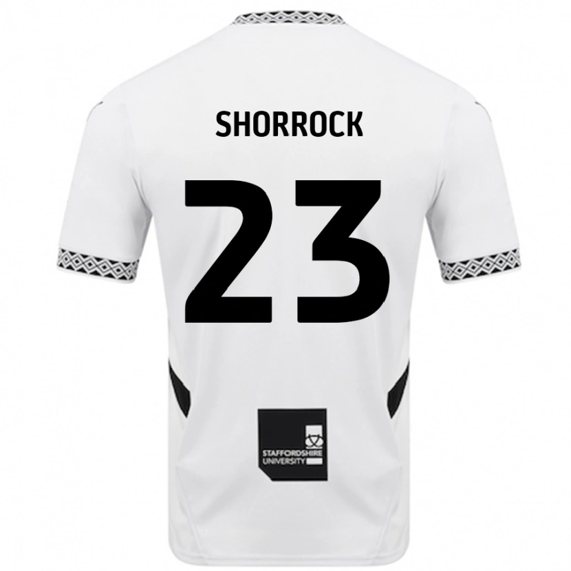 Danxen Mænd Jack Shorrock #23 Hvid Hjemmebane Spillertrøjer 2024/25 Trøje T-Shirt