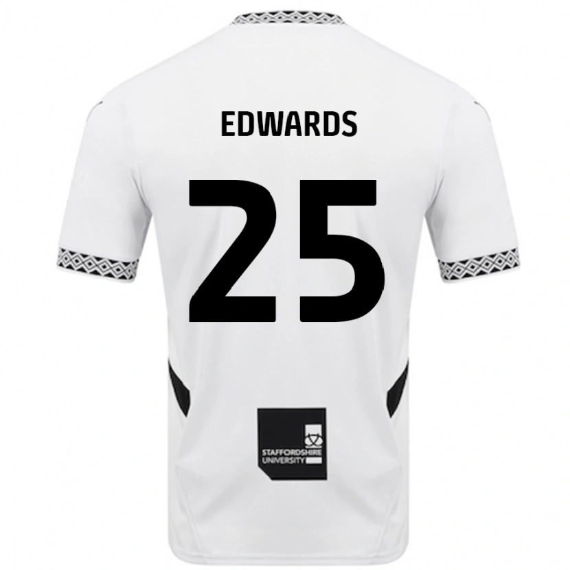 Danxen Mænd Diamond Edwards #25 Hvid Hjemmebane Spillertrøjer 2024/25 Trøje T-Shirt