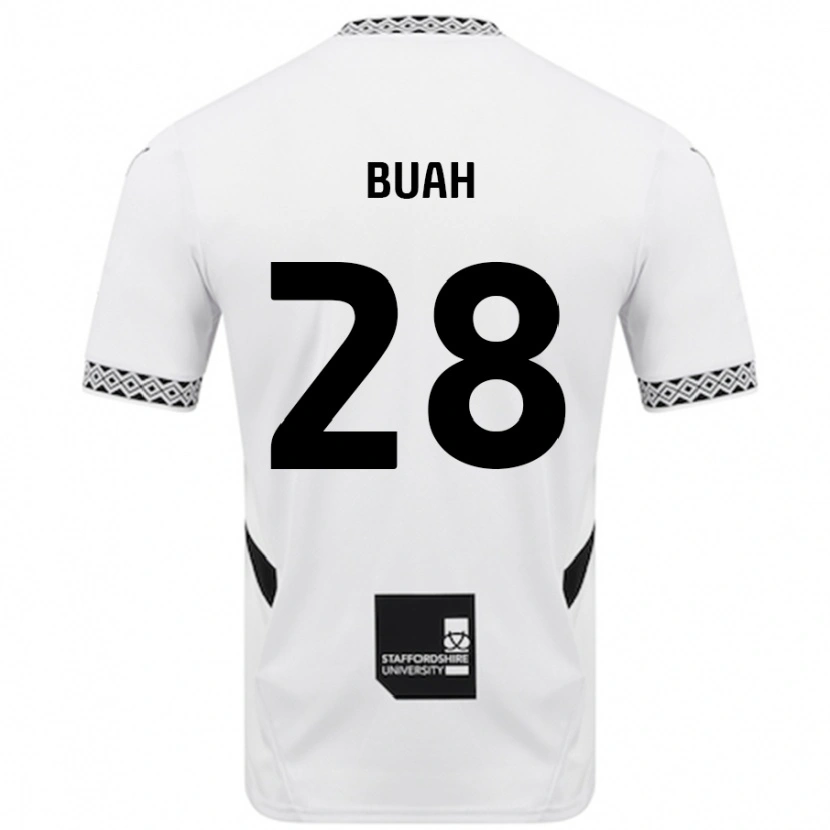 Danxen Mænd Andrew Buah #28 Hvid Hjemmebane Spillertrøjer 2024/25 Trøje T-Shirt