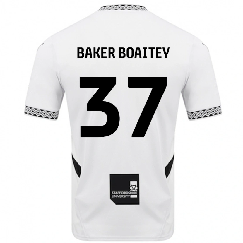 Danxen Mænd Benicio Baker-Boaitey #37 Hvid Hjemmebane Spillertrøjer 2024/25 Trøje T-Shirt