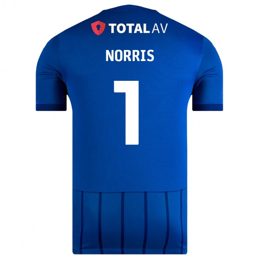 Danxen Mænd Will Norris #1 Blå Hjemmebane Spillertrøjer 2024/25 Trøje T-Shirt