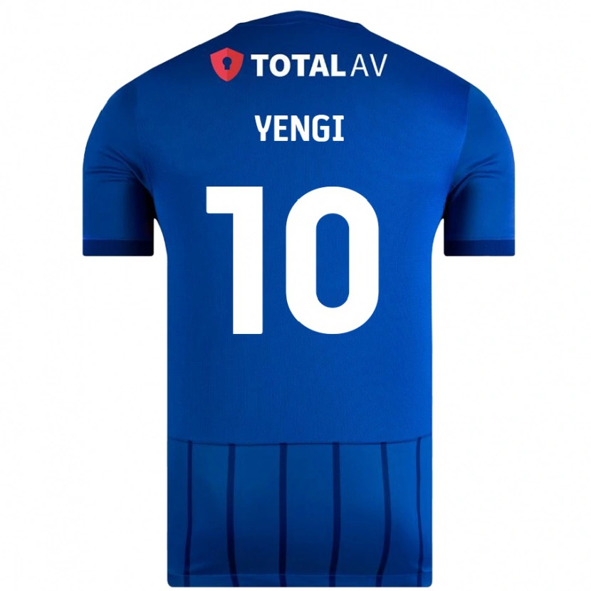 Danxen Mænd Kusini Yengi #10 Blå Hjemmebane Spillertrøjer 2024/25 Trøje T-Shirt