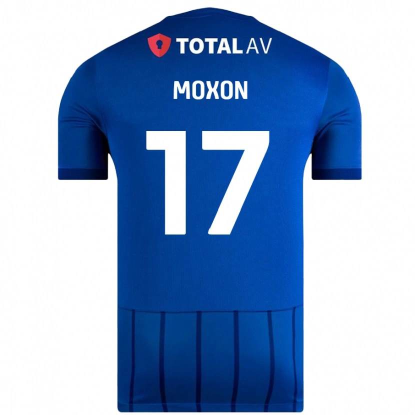 Danxen Mænd Owen Moxon #17 Blå Hjemmebane Spillertrøjer 2024/25 Trøje T-Shirt