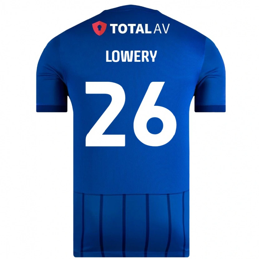 Danxen Mænd Tom Lowery #26 Blå Hjemmebane Spillertrøjer 2024/25 Trøje T-Shirt