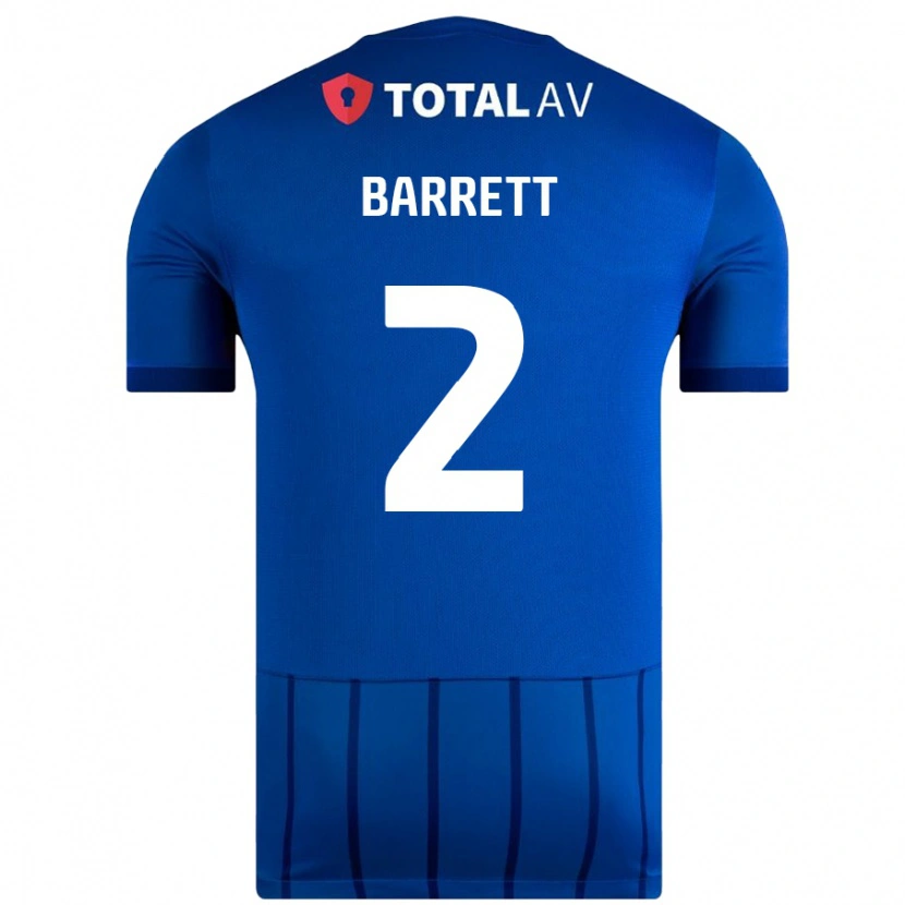Danxen Mænd Nicole Barrett #2 Blå Hjemmebane Spillertrøjer 2024/25 Trøje T-Shirt