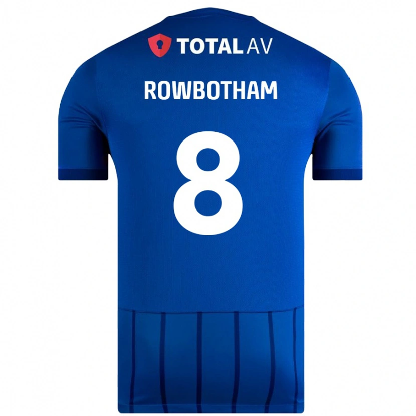 Danxen Mænd Ava Rowbotham #8 Blå Hjemmebane Spillertrøjer 2024/25 Trøje T-Shirt