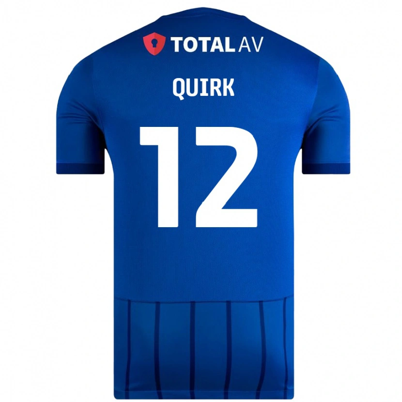 Danxen Mænd Sophie Quirk #12 Blå Hjemmebane Spillertrøjer 2024/25 Trøje T-Shirt