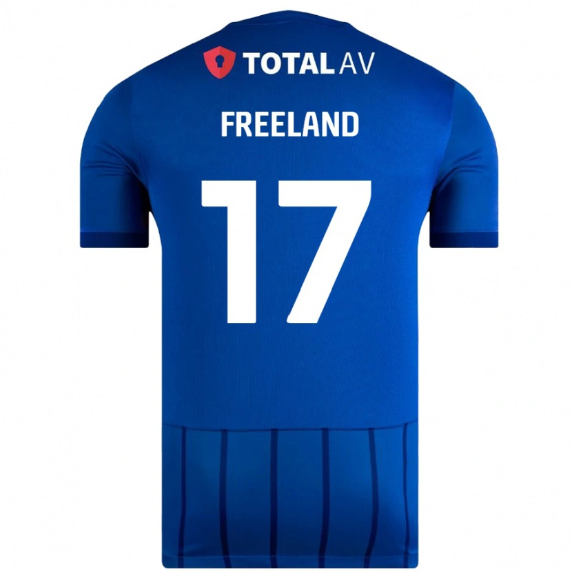 Danxen Mænd Georgie Freeland #17 Blå Hjemmebane Spillertrøjer 2024/25 Trøje T-Shirt