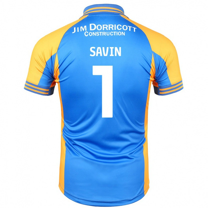 Danxen Mænd Toby Savin #1 Blå Rav Hjemmebane Spillertrøjer 2024/25 Trøje T-Shirt