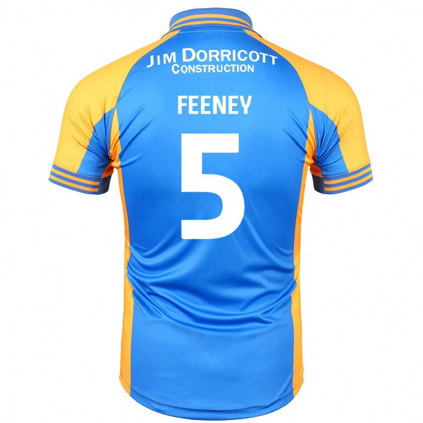 Danxen Mænd Morgan Feeney #5 Blå Rav Hjemmebane Spillertrøjer 2024/25 Trøje T-Shirt