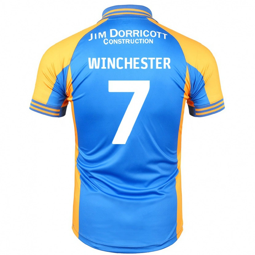 Danxen Mænd Carl Winchester #7 Blå Rav Hjemmebane Spillertrøjer 2024/25 Trøje T-Shirt