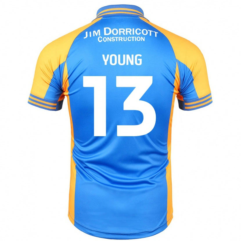 Danxen Mænd Joe Young #13 Blå Rav Hjemmebane Spillertrøjer 2024/25 Trøje T-Shirt