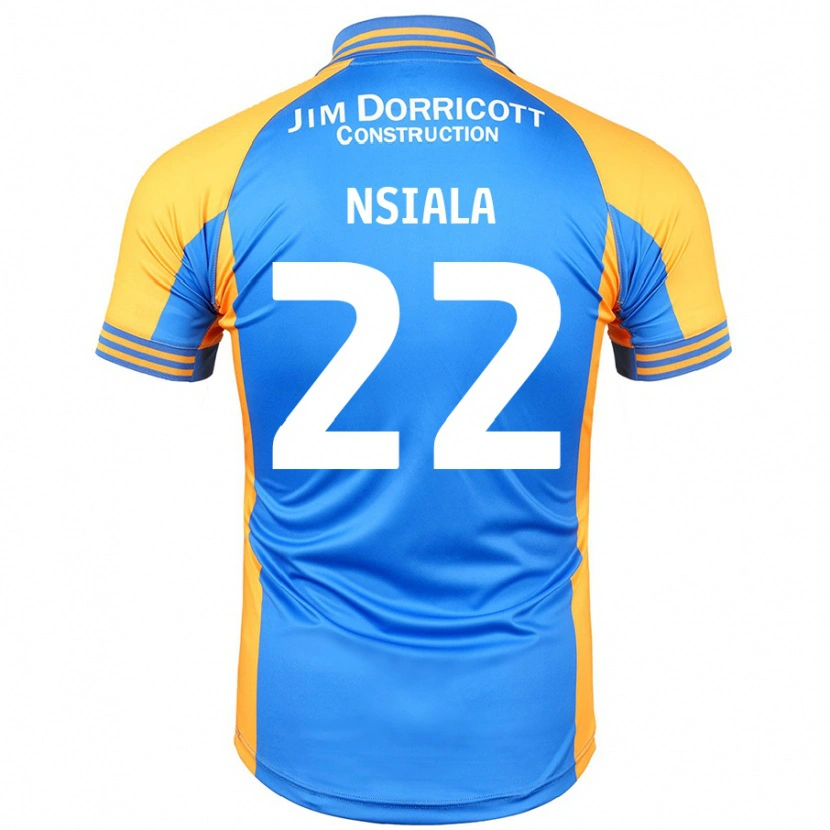Danxen Mænd Toto Nsiala #22 Blå Rav Hjemmebane Spillertrøjer 2024/25 Trøje T-Shirt
