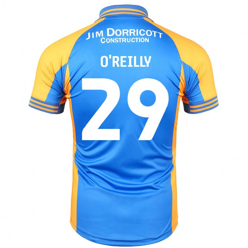 Danxen Mænd Tommi O'reilly #29 Blå Rav Hjemmebane Spillertrøjer 2024/25 Trøje T-Shirt