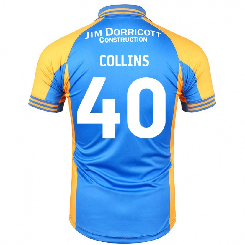 Danxen Mænd Jude Collins #40 Blå Rav Hjemmebane Spillertrøjer 2024/25 Trøje T-Shirt