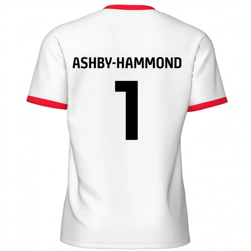 Danxen Mænd Taye Ashby-Hammond #1 Hvid Rød Hjemmebane Spillertrøjer 2024/25 Trøje T-Shirt