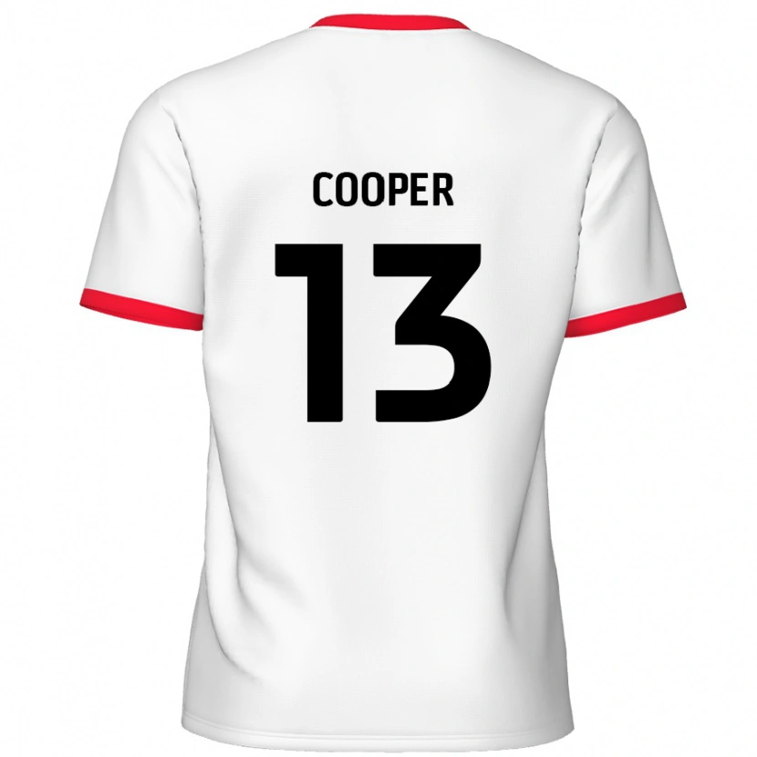 Danxen Mænd Murphy Cooper #13 Hvid Rød Hjemmebane Spillertrøjer 2024/25 Trøje T-Shirt