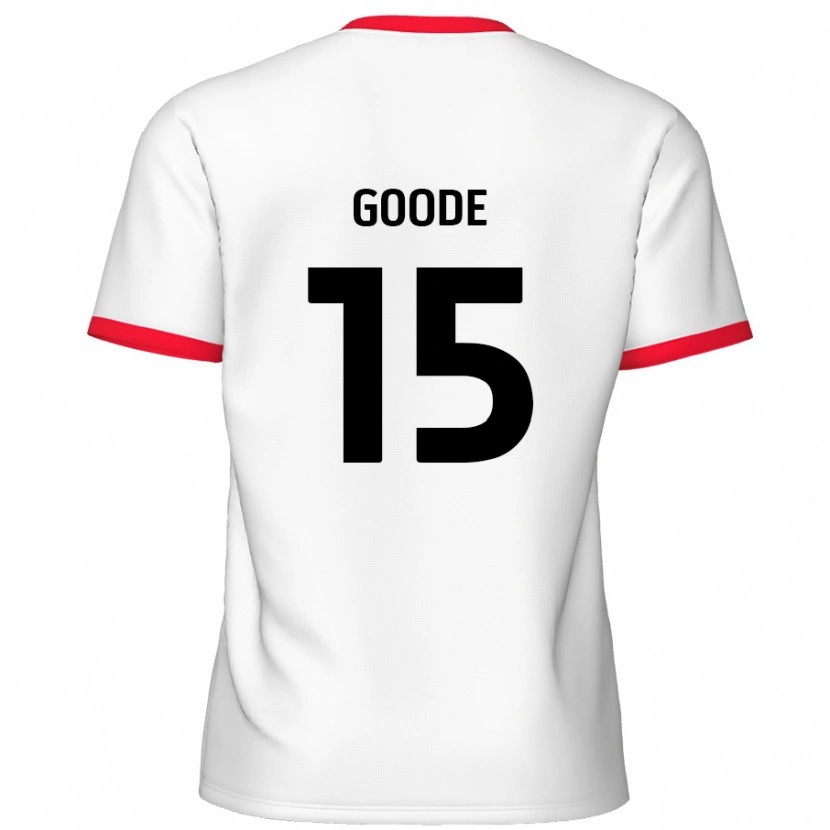 Danxen Mænd Charlie Goode #15 Hvid Rød Hjemmebane Spillertrøjer 2024/25 Trøje T-Shirt
