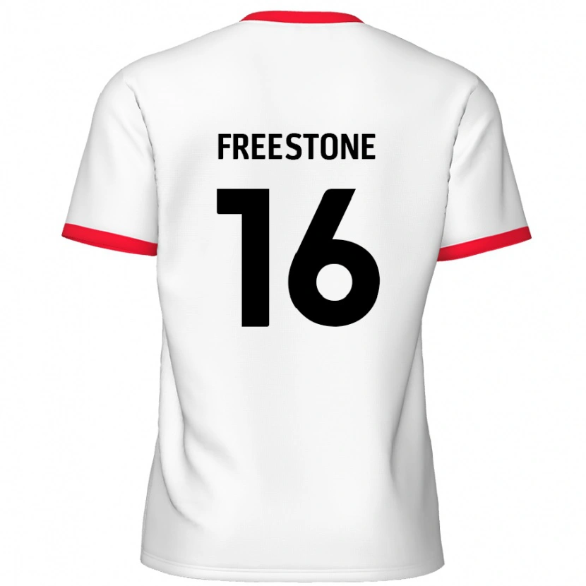 Danxen Mænd Lewis Freestone #16 Hvid Rød Hjemmebane Spillertrøjer 2024/25 Trøje T-Shirt
