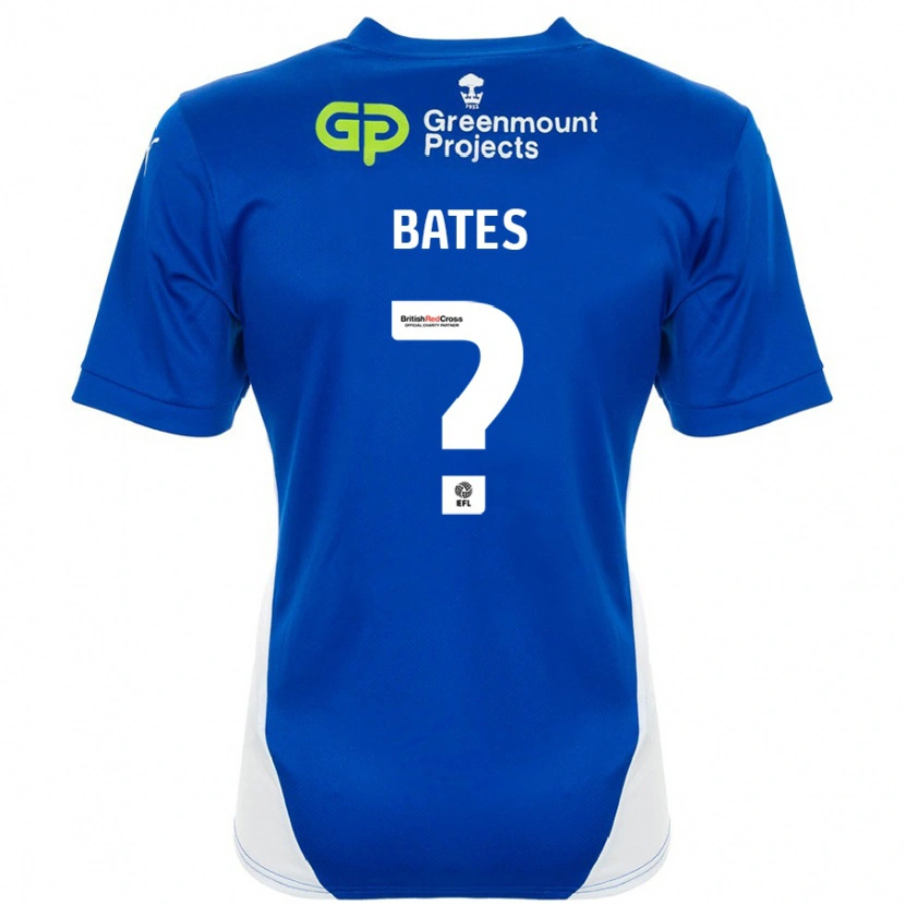 Danxen Mænd Jack Bates #0 Blå Hvid Hjemmebane Spillertrøjer 2024/25 Trøje T-Shirt