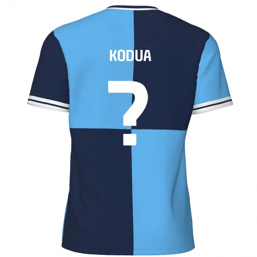 Danxen Mænd Gideon Kodua #0 Himmelblå Mørkeblå Hjemmebane Spillertrøjer 2024/25 Trøje T-Shirt