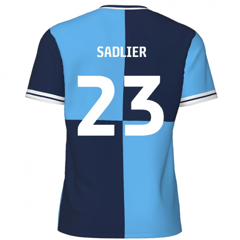 Danxen Mænd Kieran Sadlier #23 Himmelblå Mørkeblå Hjemmebane Spillertrøjer 2024/25 Trøje T-Shirt