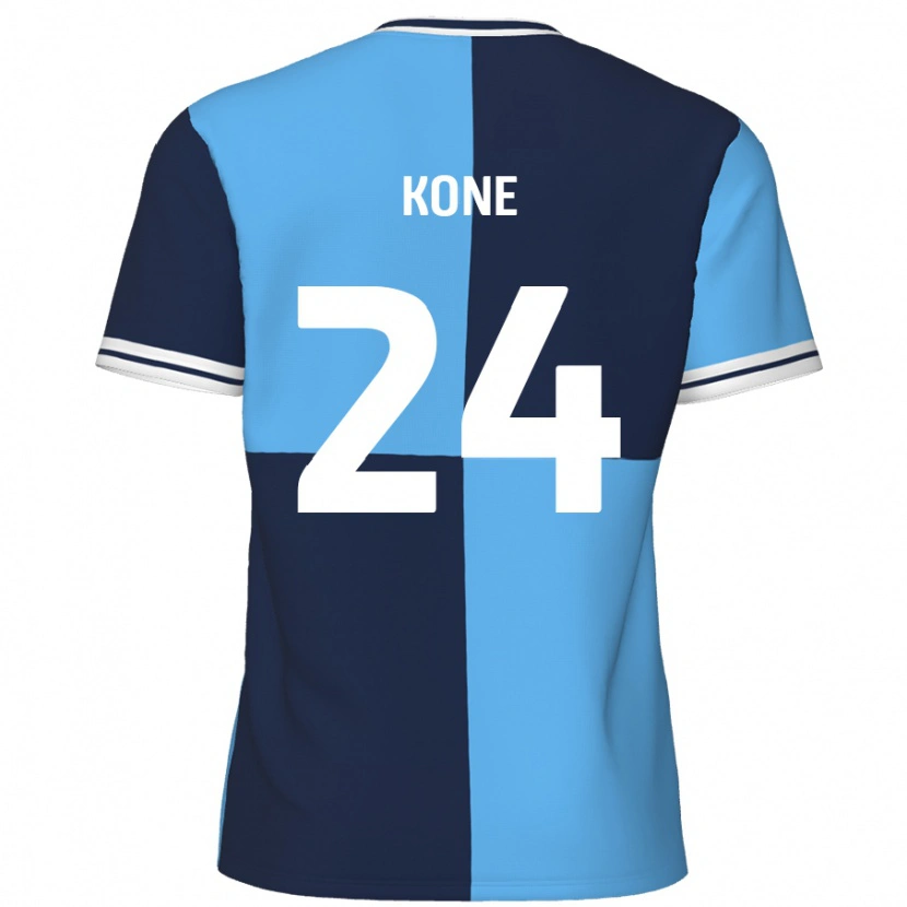 Danxen Mænd Richard Kone #24 Himmelblå Mørkeblå Hjemmebane Spillertrøjer 2024/25 Trøje T-Shirt