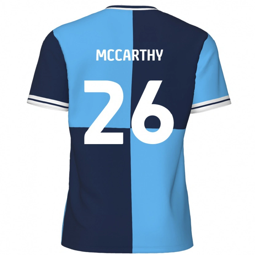 Danxen Mænd Jason Mccarthy #26 Himmelblå Mørkeblå Hjemmebane Spillertrøjer 2024/25 Trøje T-Shirt