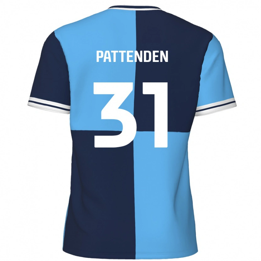 Danxen Mænd Jasper Pattenden #31 Himmelblå Mørkeblå Hjemmebane Spillertrøjer 2024/25 Trøje T-Shirt