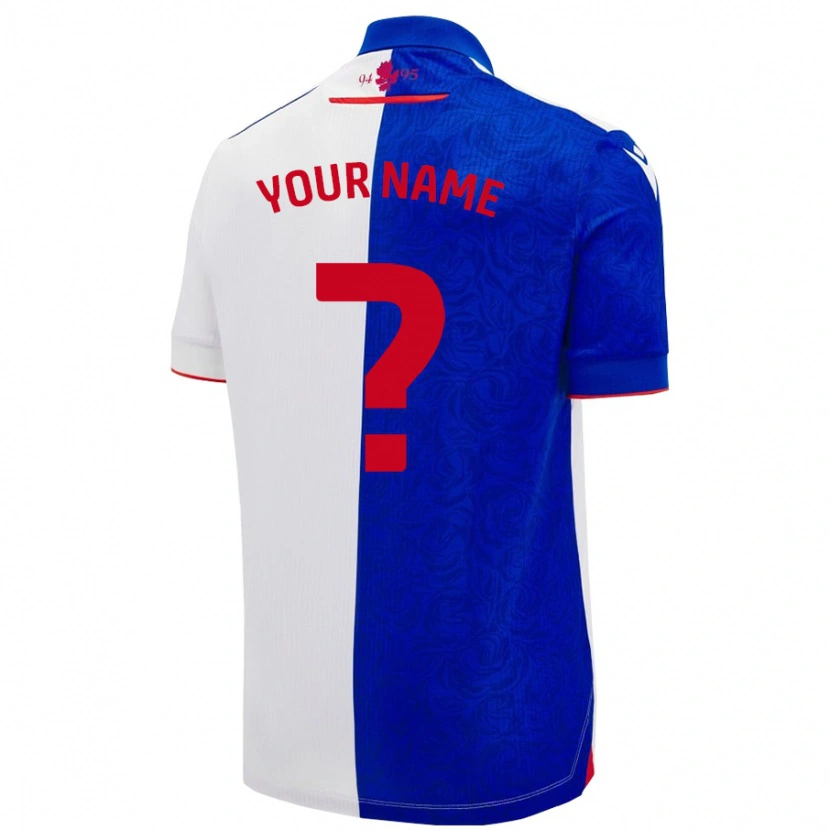 Danxen Mænd Dit Navn #0 Himmelblå Hvid Hjemmebane Spillertrøjer 2024/25 Trøje T-Shirt